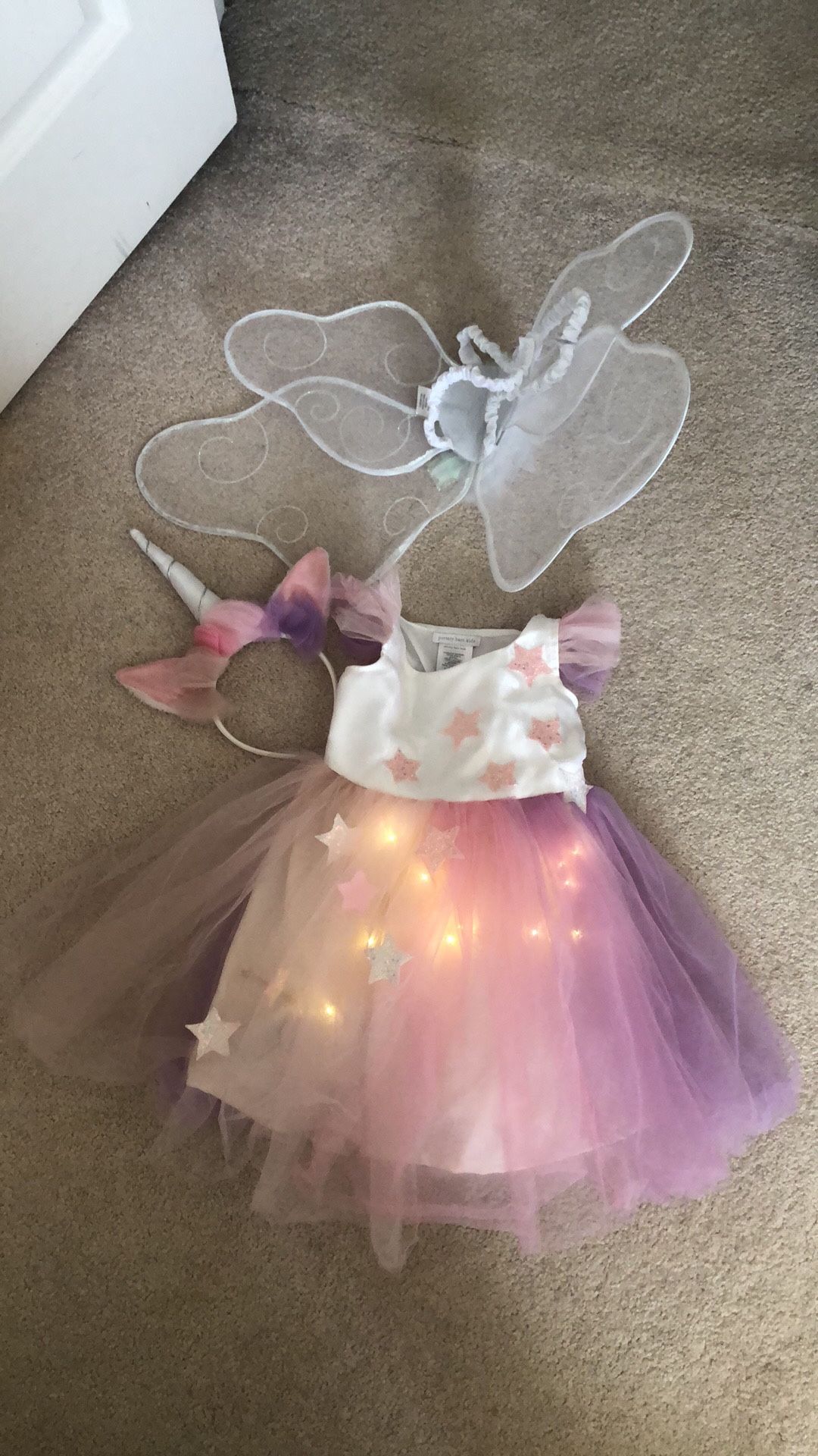 Toddler Pottery Barn Light Up Unicorn Tutu Dress Size 3T