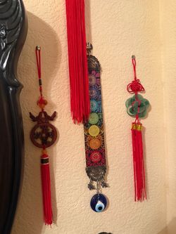Fun Chinese lucky banners and evil eye