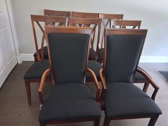 Stanley dining chairs. Six side chairs and two arm chairs