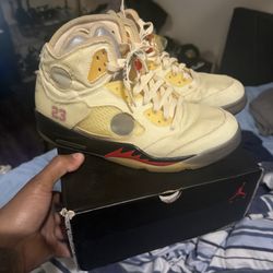 Retro 5 Offwhite Sail Size 9.5