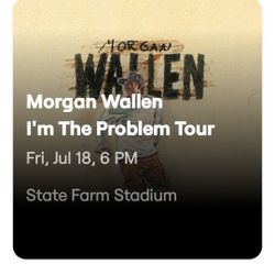 2 Morgan Wallen Tickets For Sale 