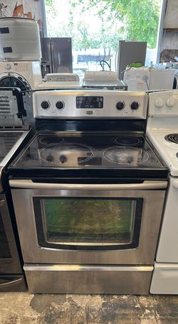 Maytag Glass Top Stove Stainless Steel With Digital Display
