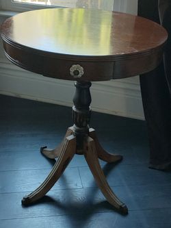 Vintage Mahogany Drum Table