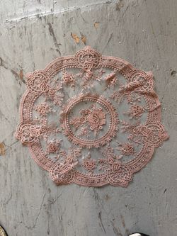 Dusty rose lace placemats