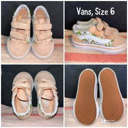 Vans Pink Girls Shoes Size 6
