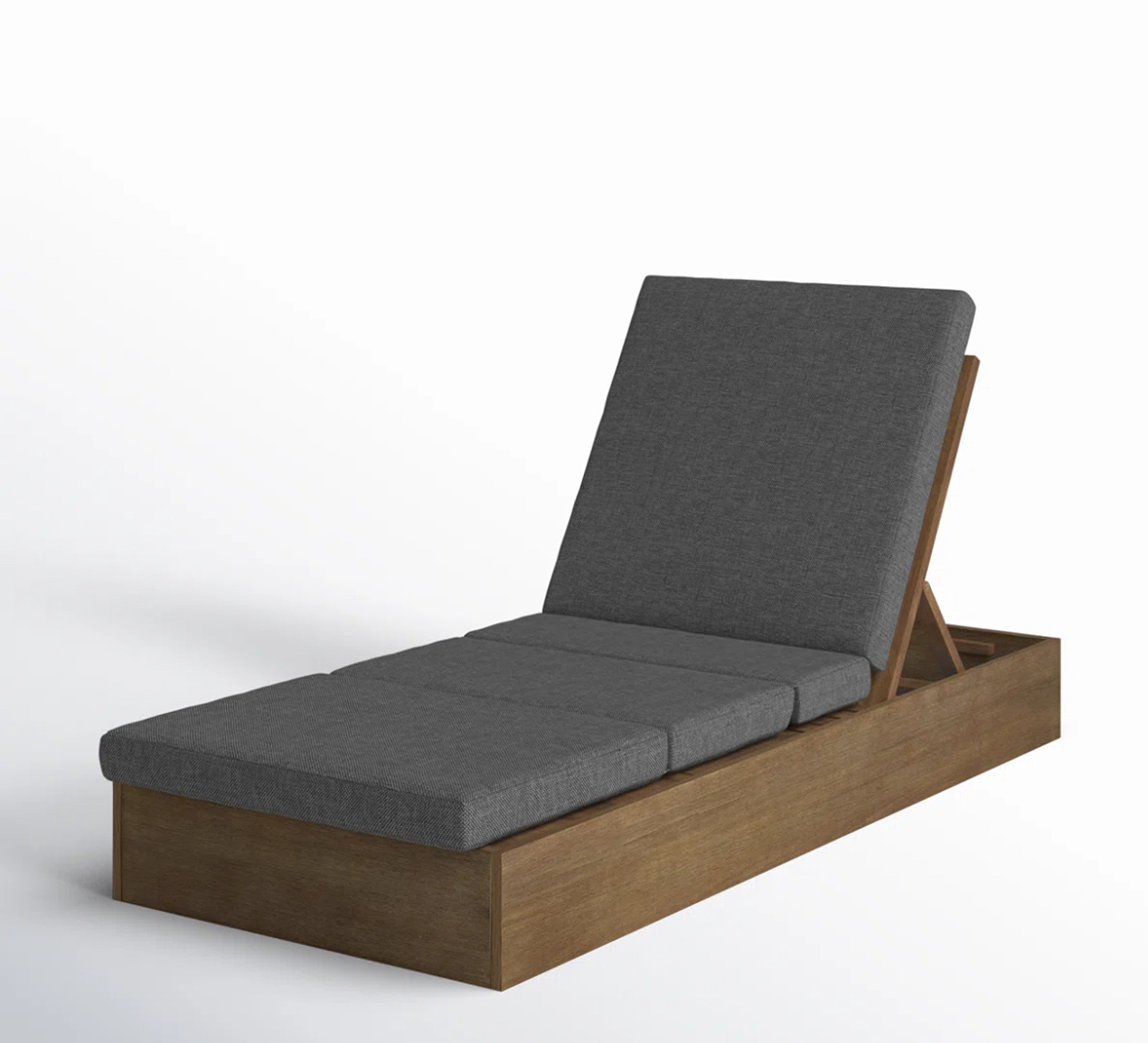 Fatima Wood chaise lounge chair
