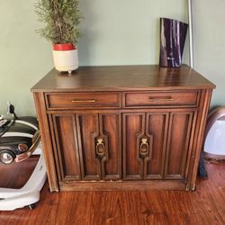 SAGINAW EXPANDOMATIC MIDCENTURY MODERN CONSOLE -TO- DINING TABLE!

