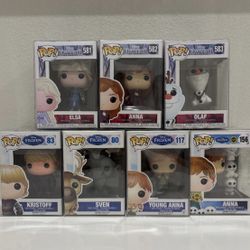 Funko Pop - Lot Of 7 Frozen Anna Elsa