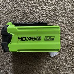 Greenworks 40 Volt 2.5 AH BATTERY 