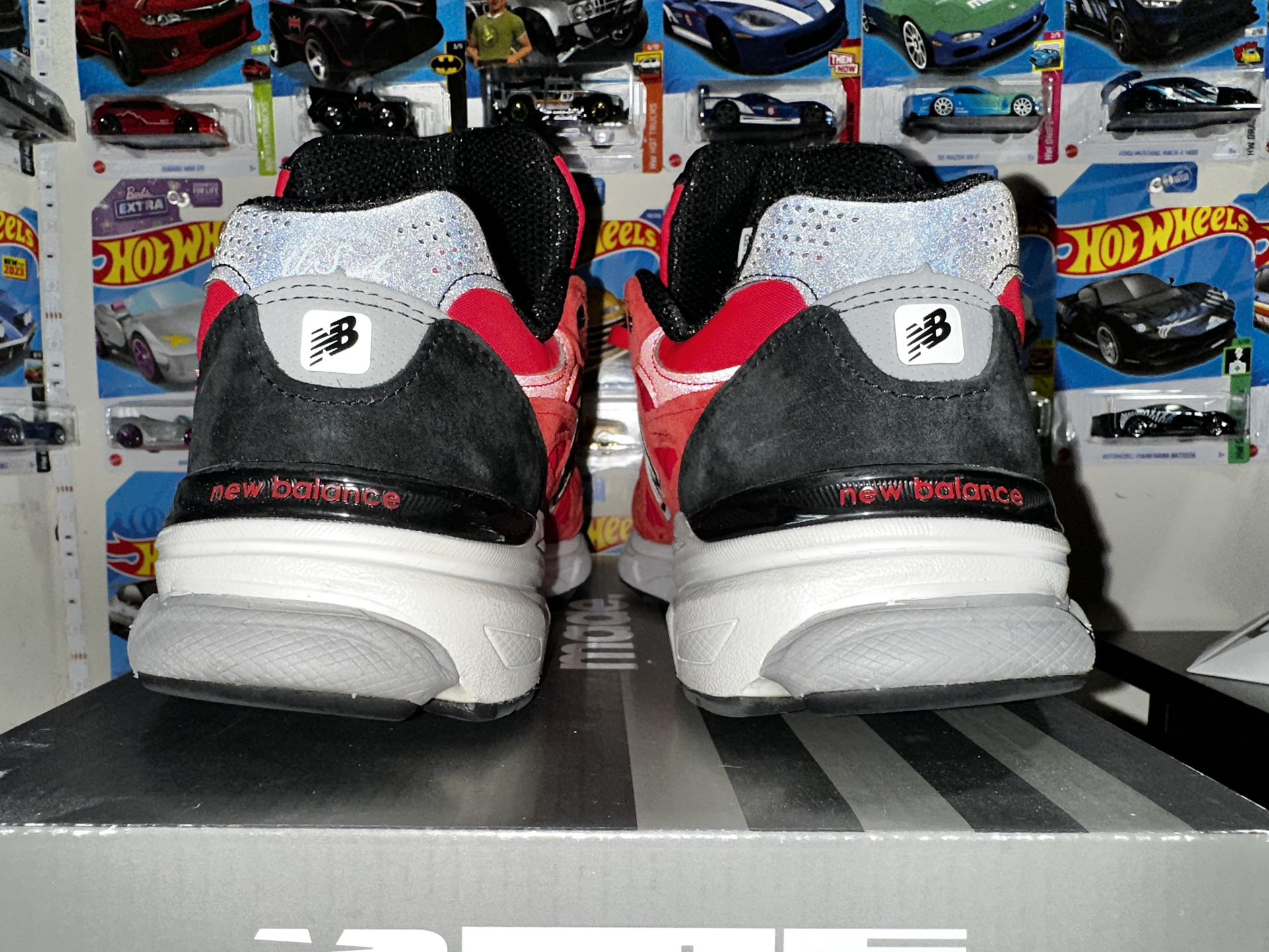 New Balance 990v3 Red Suede Mens Shoe