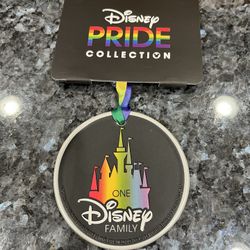 Disney Parks Pride Collection Mickey, Minnie, Goofy, Donald Ceramic Ornament.  One Disney Family.  Brand new with tag.  Smoke free home 