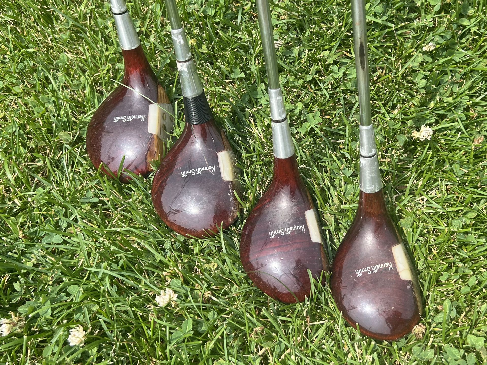 Vintage Kenneth Smith Deluxe Golf Clubs/Woods 1-4