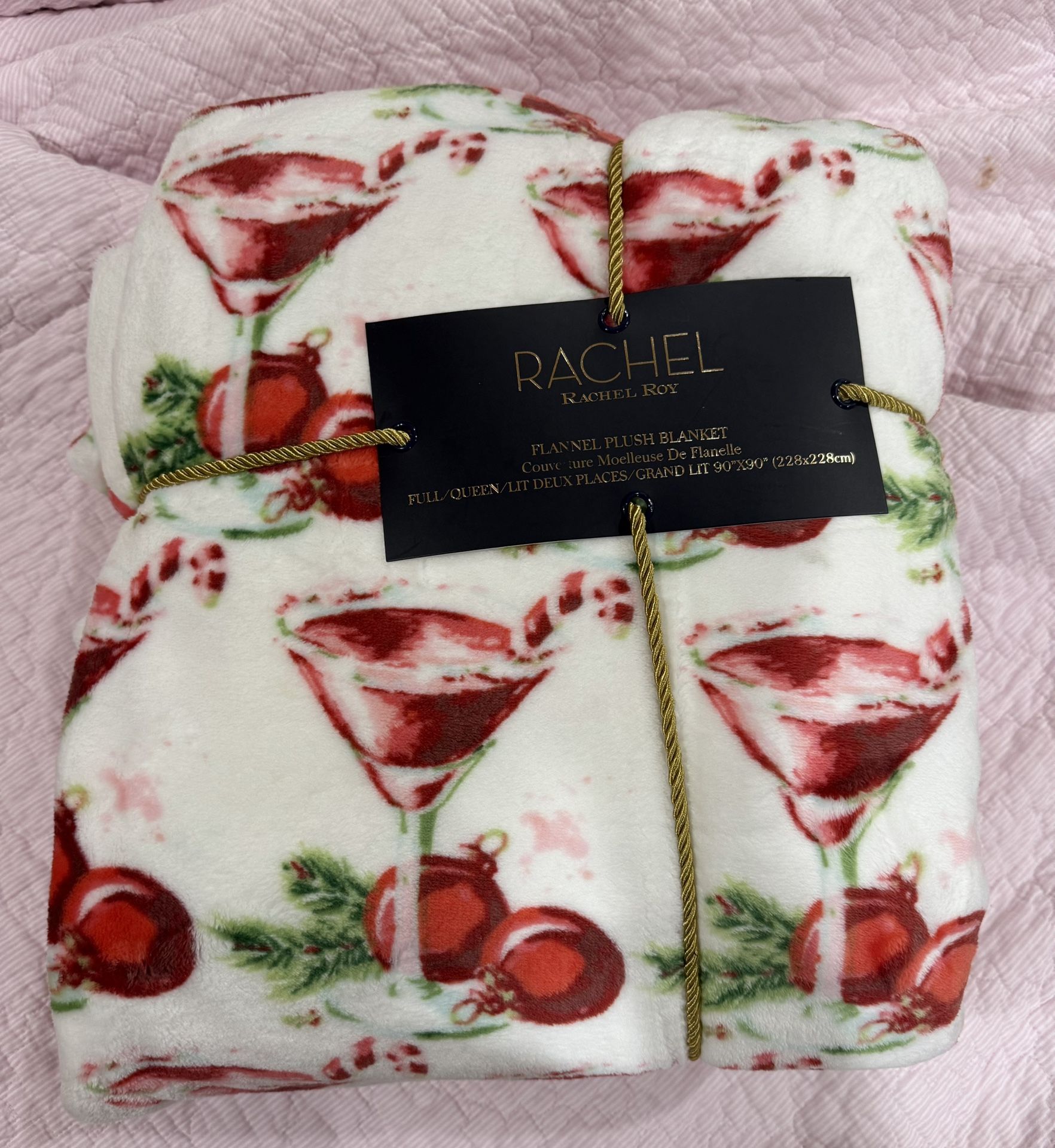 Rachel Roy Flannel Plush Blanket $20