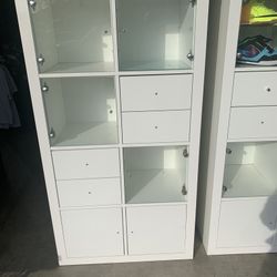 Shelving Unit W/ Kallax Inserts 
