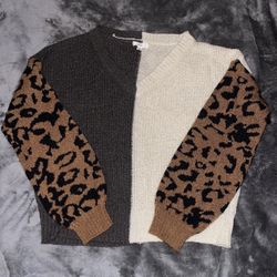 Women's Mine Sweater Long Sleeve V-Neck Medium Multicolor 