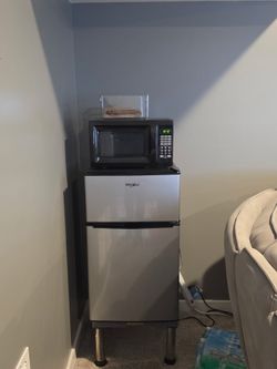 Mini fridge and microwave