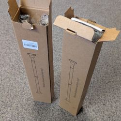 Two (2) TEECK Shower Curtain Rod, 27-76 inch Adjustable Tension Spring, Shower Curtain Rod 