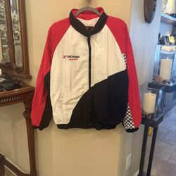 Vtg K-PRODUCTS Yokohama Motorsports Embroidery Windbreaker Jacket Size Medium