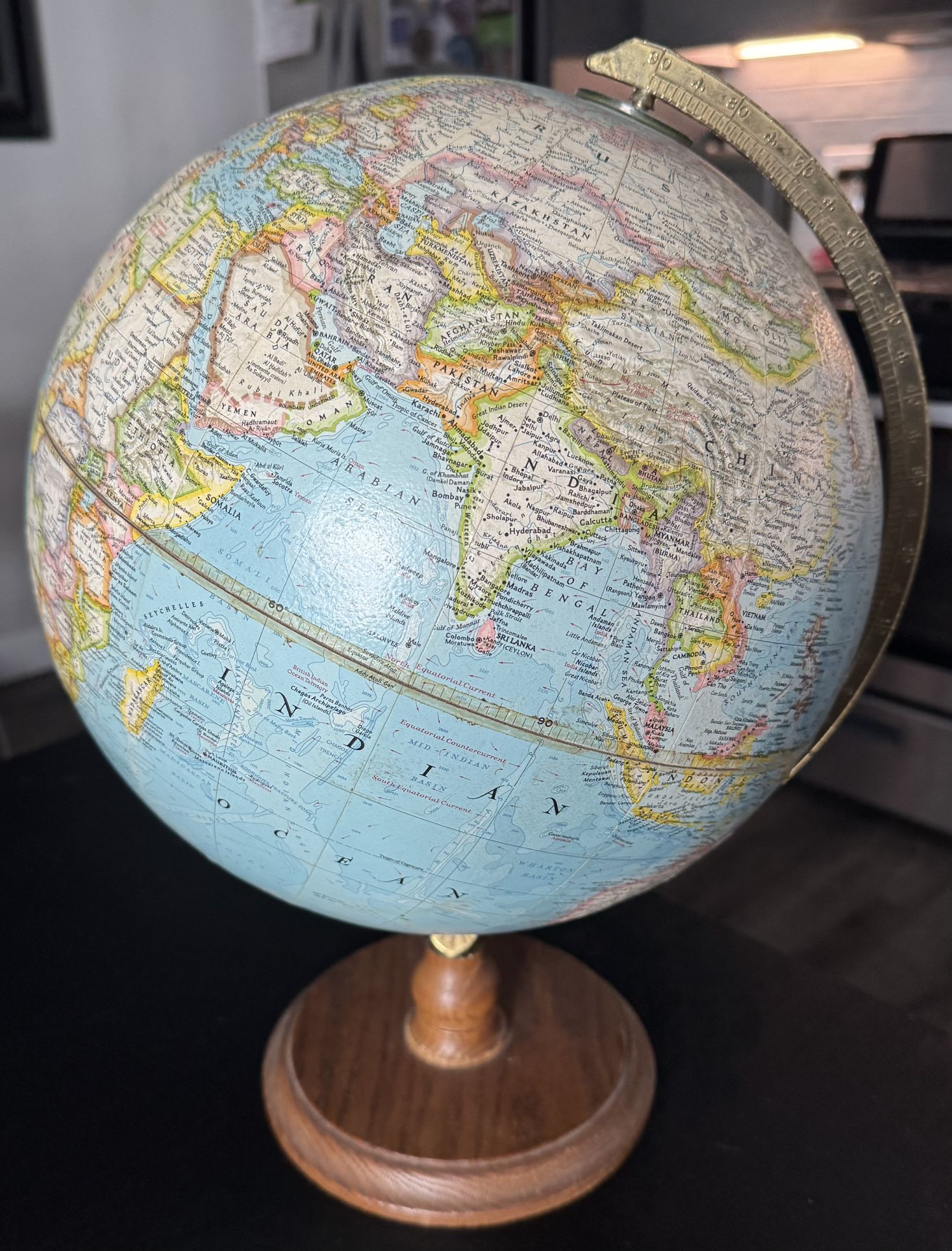 Vintage National Geographic Globe