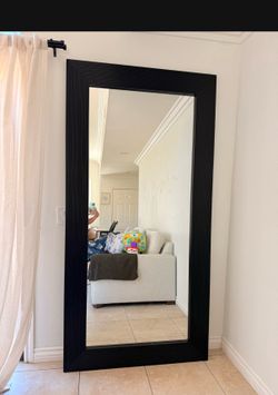 Large wooden mirror