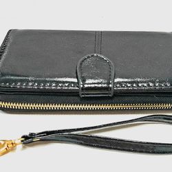 Women Leather Black Wallet 