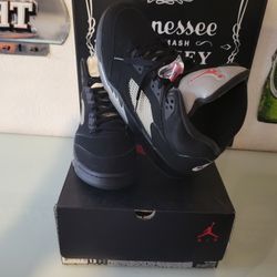 JORDAN BLACK METALLIC 5'S🔥SIZE 13 MEN