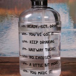 Gallon Water Bottle Motivational Gym Water Bottle 