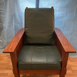 Solid Wood Mission Style Chairs And Ottomans