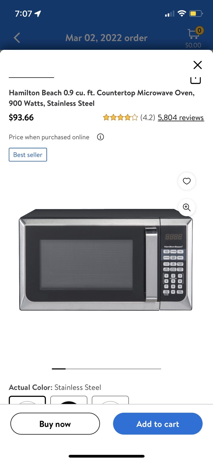 Hamilton Beach Microwave
