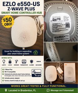 Ezlo e550-US Z-Wave Plus Smart Home Hub