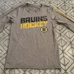 NHL Boston Bruins Yth Lg 14/16 Grey Long Sleeve Hockey Shirt EUC #NHLLongsleeveShirt #BostonBruinsLongsleeveShirt #BostonBruinsShirt #YouthBostonBruin