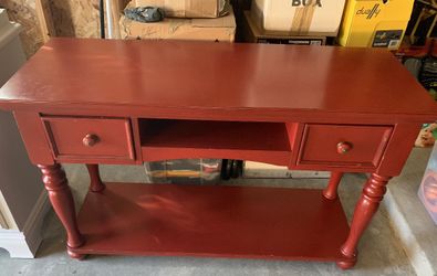 Solid wood, enter table with two drawers