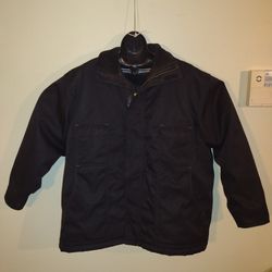 Men's black jacket size 2XL.  Wear Guard Zip up for Velcro closur
