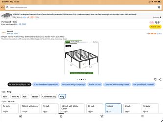 King Size Metal Bed Frame