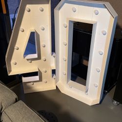 4ft Marquee light Up Numbers 40