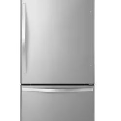 Refrigerator Whirlpool 30” Wide Bottom Freezer In Stainless Steel 