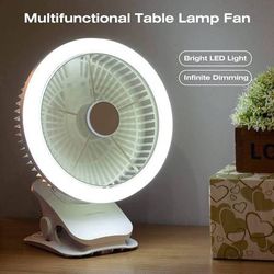 new Small Desk Fan, 4-in-1 Clip Fan, USB Portable Table Lamp Fan - 4 Speed Settings for Office, Dorm, Bedroom, Stroller  About this item  Multi-angle 