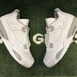 White Oreo Jordan 4 Brand New 