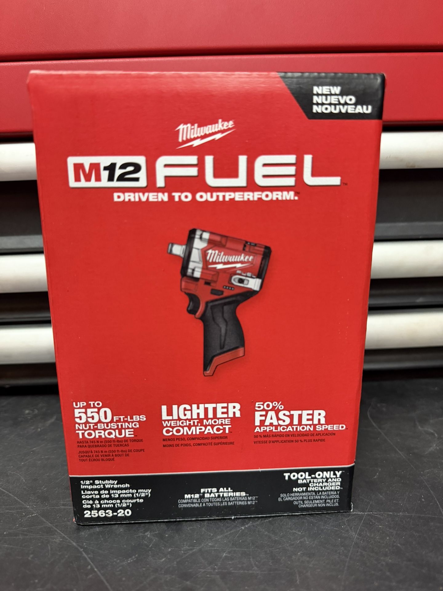 MILWAUKEE M12 FUEL 12V Lithium-Ion Brushless Cordless Stubby 1/2 in. Impact Wrench (Tool-Only)