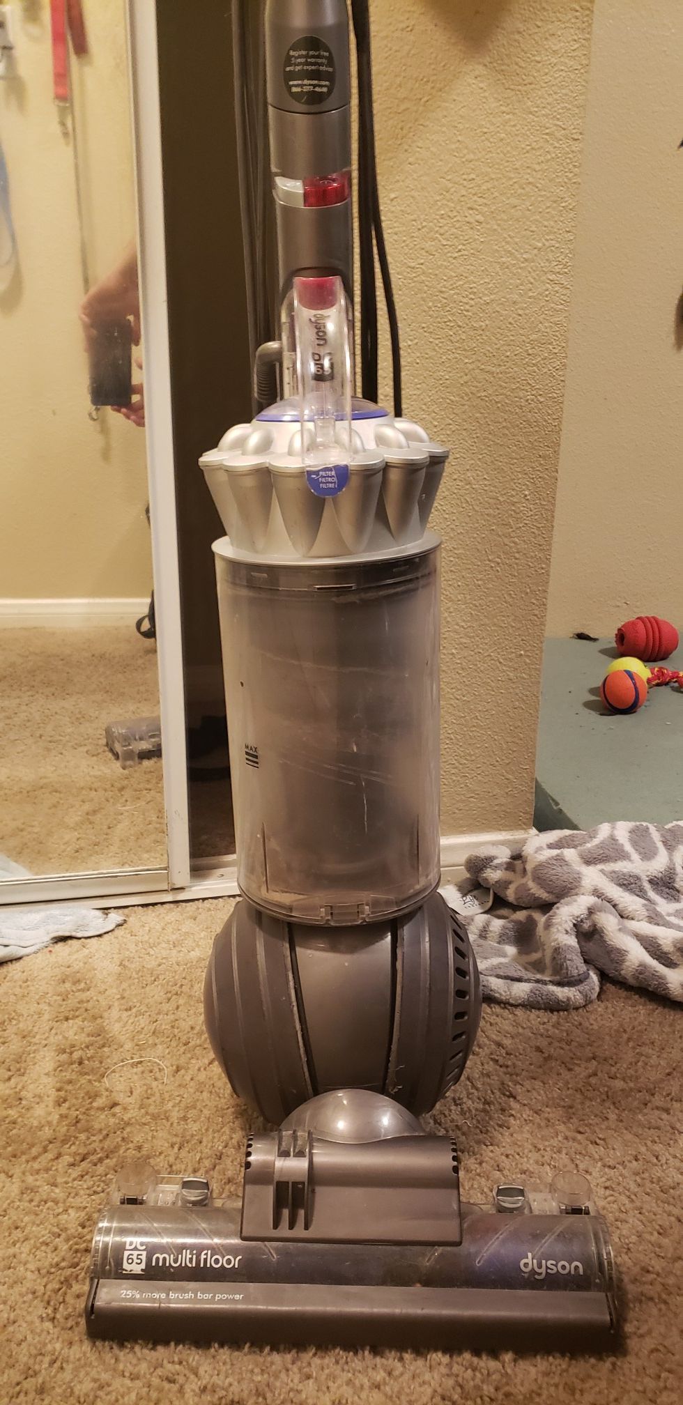 Dyson DC 65 vacuum with brand new attachments