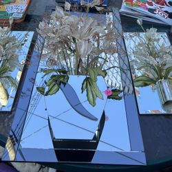 Floral Glass Artwork  