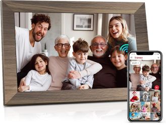 10.1 WiFi Digital Picture Frame, IPS Touch Screen Smart Cloud Digital Photo Frame with 16GB Storage, Wall Mountable, Auto-Rotate, NEW