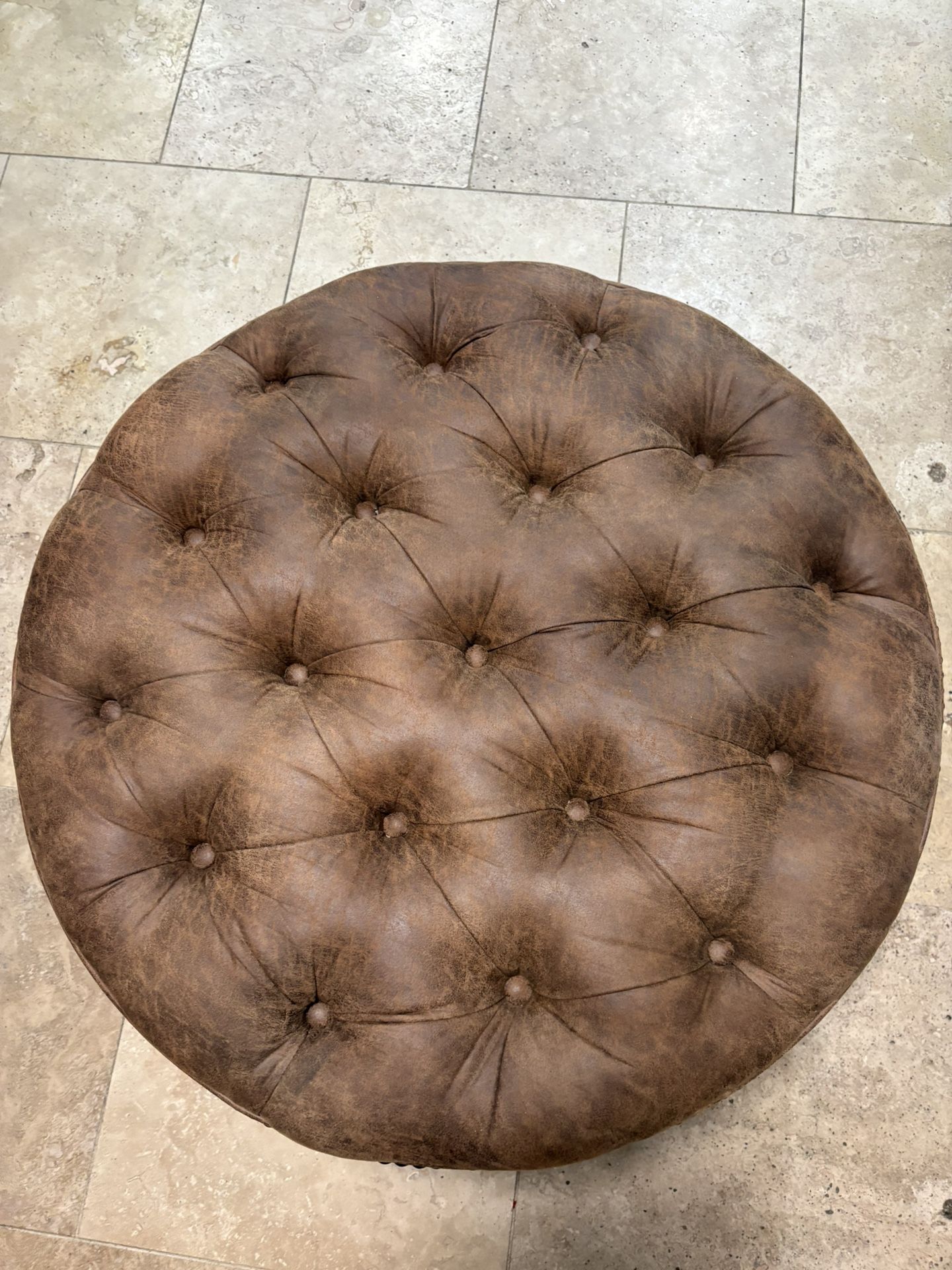 Leather Ottoman