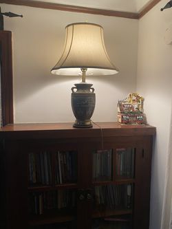 Antique Japanese Brass and Enameled Champleve Vase Lamp