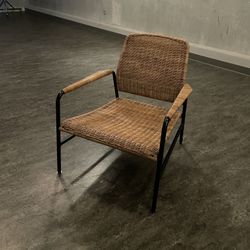 Wicker Chair with Metal Frame