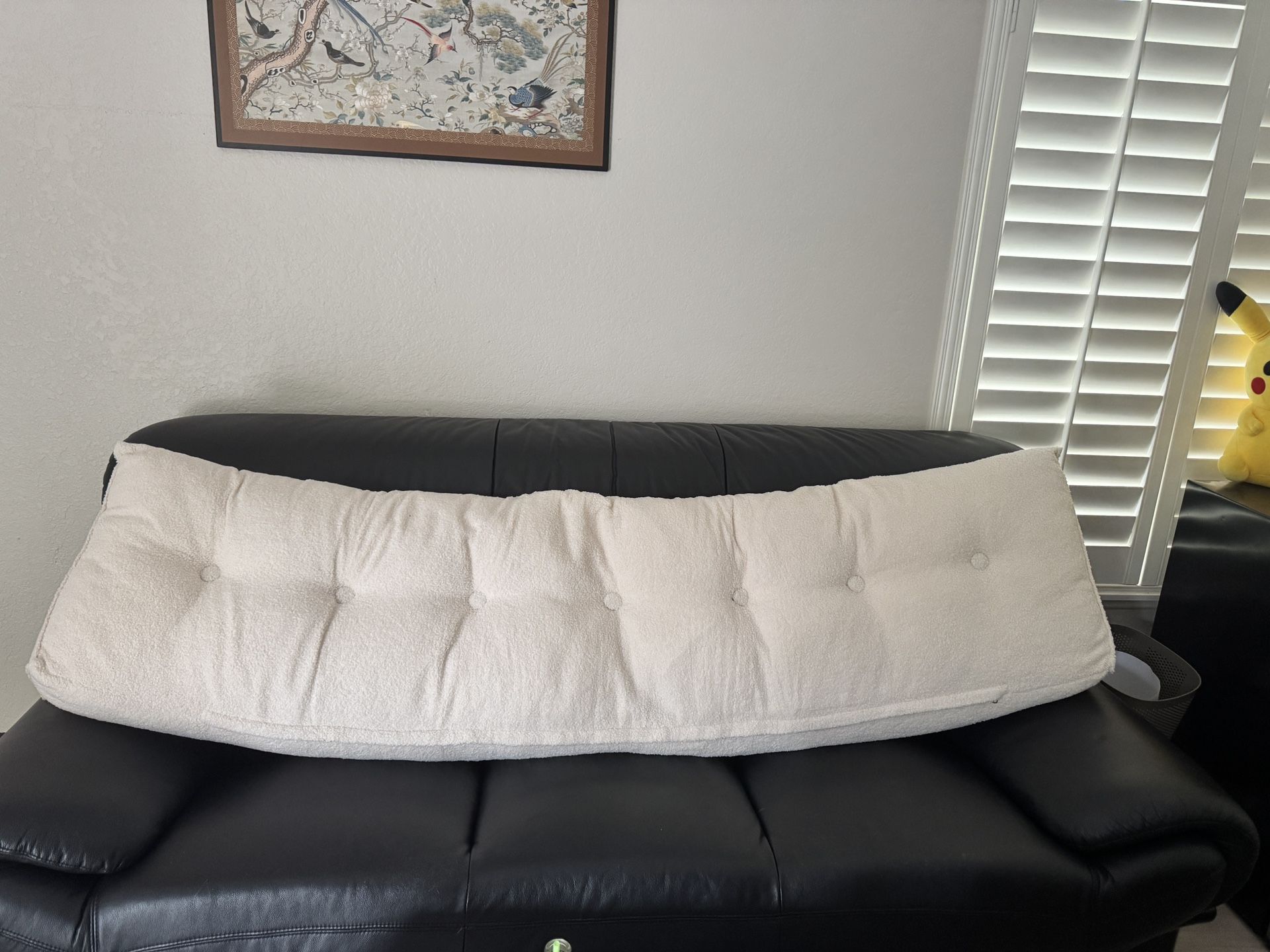 Thicken Headboard Pillow Twin, Chenille Triangular Pillow Wedge for Headboard, Reading Bolster Pillow for Bed, Large Cushion Backrest Pillow for Setti