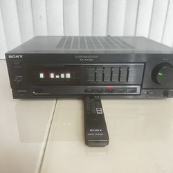 SONY TA-AX390 5-Band Acoustic Controlled Equalizing Integrated Stereo Amplifier. Clean was kept in the original oak wood cabinet until now. Very clean