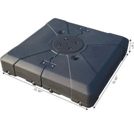 Kozyard Heavy Duty Patio Umbrella Stand Outdoor Base - Windproof, Weighted for Cantilever, Pool, Backyard, and Beach Umbrellas Base (Square 32”x32“)