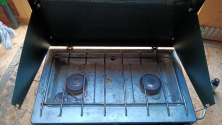Coleman camp stove (propane, dual burner)