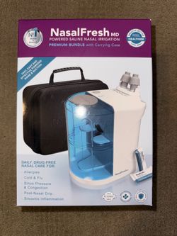 NasalFresh MD Powered Saline Nasal Irrigation Premium Bundle